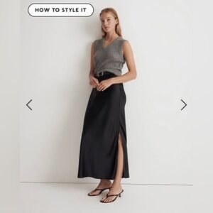 Madewell Satin Maxi Slip Skirt - Size 6